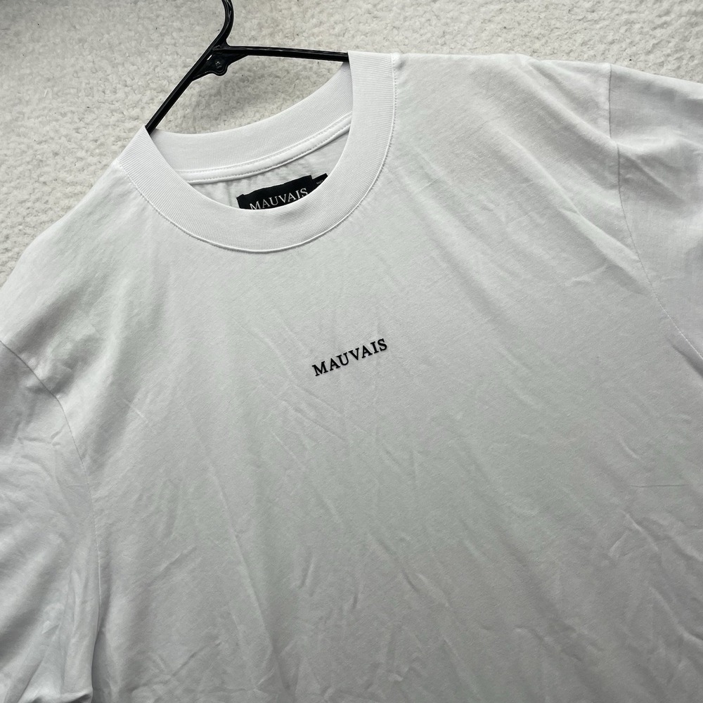 Mauvais T-Shirt Mens 4XL White Luxury Resort Preppy Short Sleeve Crew Neck‎